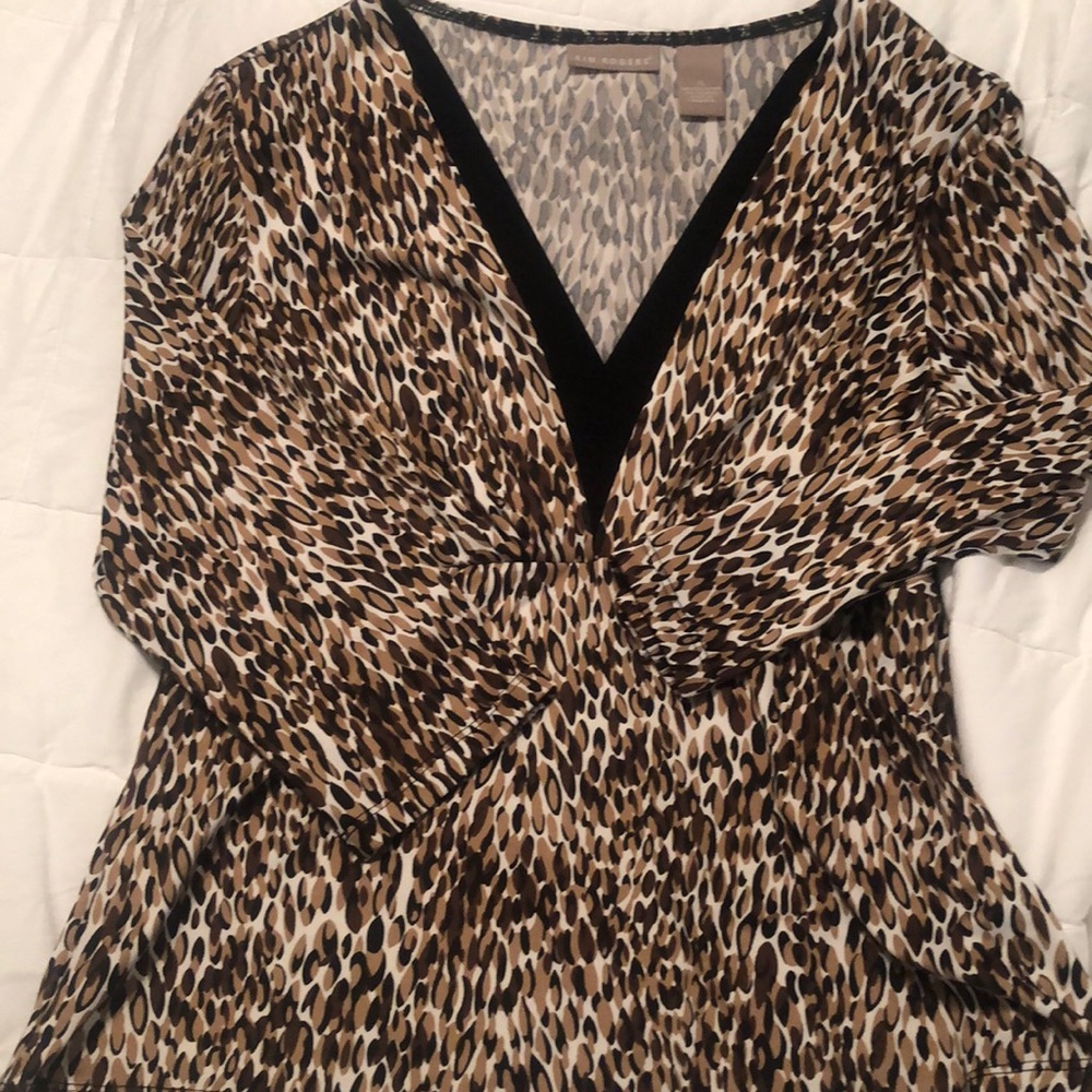 Animal print top sz XL